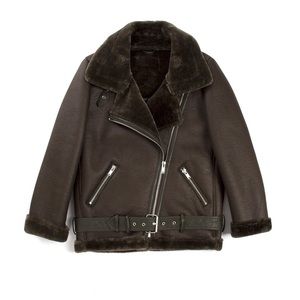 WOMENS AVIATOR FUR JACKET